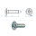 M5 x 25mm Linsenflachkopfschraube m. Flansch ISK ISO7380-2 Stahl verzinkt FKL10.9 (10 Stk.)