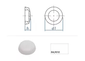 Abdeckkappen f. 3,9mm Kappenschrauben - RAL9010...