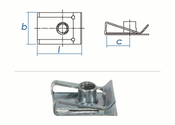 M8 x 27,5mm Schnappmutter Stahl verzinkt (1 Stk.)