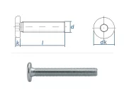 M6 x 30mm Zylinderkopfschrauben SW4 verzinkt (10 Stk.)