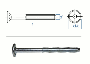 M6 x 80mm Zylinderkopfschrauben SW4 verzinkt (10 Stk.)