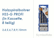 Holzspiralbohrersatz HSS-G Profi  8 teilig  3-10mm (1 Stk.)