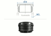 34mm / WS:1-2,5mm Lamellenstopfen rund PE schwarz (10 Stk.)