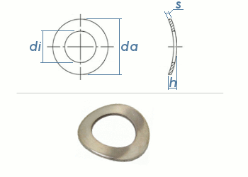 3,2mm Federscheiben gewölbt DIN137A Edelstahl (100 Stk.)