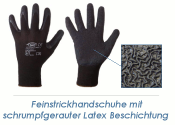 Feinstrickhandschuhe Latex schwarz Gr. 8 (M) (1 Stk.)