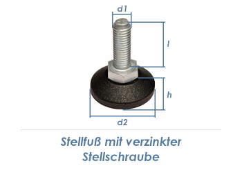 M6 x 20 x AD12mm Rampa Muffe Typ SK Stahl verzinkt - Sc