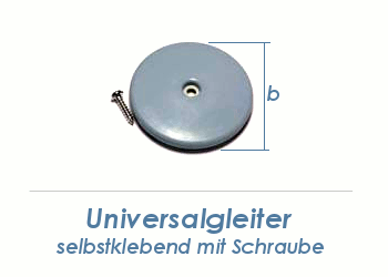 26mm Universalgleiter selbstklebend / mit Schraube (1 Stk.)