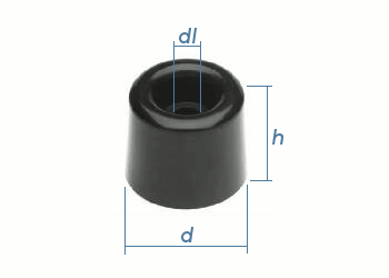 25 x 24mm Türpuffer PVC (1 Stk.)