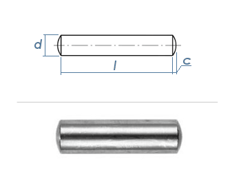 3 x 30mm Zylinderstift  Edelstahl gem. DIN7 / ISO2338 (10 Stk.)