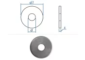 12,5 x 30 x 1,5mm Kotflügelscheiben Edelstahl A2 (10...