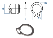 8mm Sicherungsring Aussen DIN471 Edelstahl (10 Stk.)