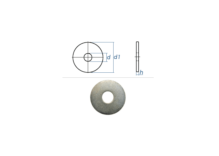 Karoscheiben Edelstahl M10 10,5 mm 25 Stück