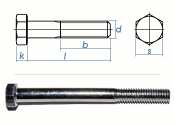 M8 x 65mm Sechskantschrauben DIN931 Teilgewinde Stahl verzinkt FKL 8.8 (10 Stk.)