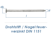 4,2 x 120mm Drahtstifte Senkkopf DIN1151 feuerverzinkt...