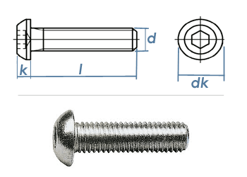 M5 x 40mm Linsenflachkopfschraube ISK ISO7380 Stahl verzinkt FKL10.9   (10 Stk.)