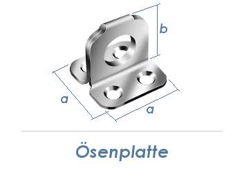 45 x 45mm Ösenplatte verzinkt (1 Stk.)