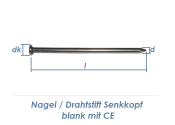 5 x 140mm Drahtstifte Senkkopf EN10230 blank (5kg Paket)