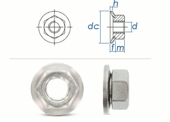 M3 Sechskant-Kombimutter mit beweglicher Scheibe Edelstahl A2 (10 Stk.)