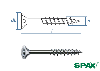 6 x 160mm SPAX Universalschraube T-STAR plus TG Stahl Wirox-silber (10 Stk.)