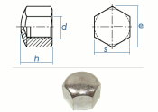 M20 Hutmutter flach DIN917 Edelstahl A2 (1 Stk.)