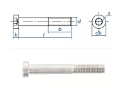 M5 x 10mm Zylinderschraube DIN7984 Edelstahl A2  (10 Stk.)