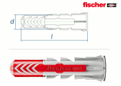 5 x 25mm Fischer DUOPOWER Dübel (10 Stk.)