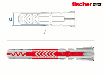 10 x 80mm Fischer DUOPOWER Dübel (1 Stk.)