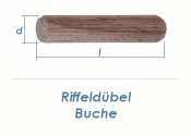 6 x 30mm Riffeldübel Buche (100g = ca.180 Stk)