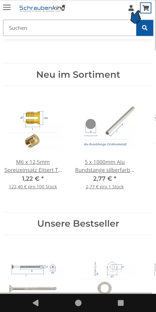 in den Warenkorb wechseln